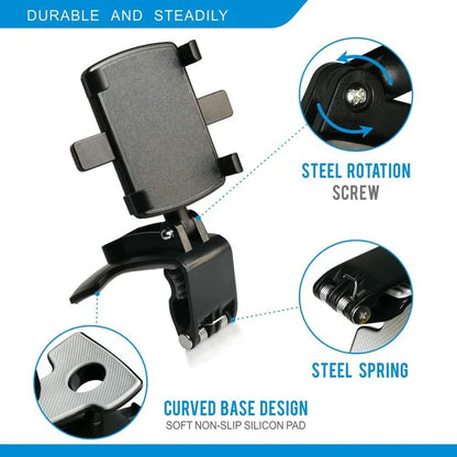 Universal Car Phone Holder Upgraded 360° Rotatable for Dashboard