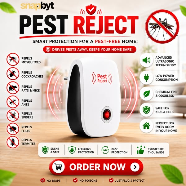 Ultrasonic Pest Repeller For Rat, Mice, Cockroach, Insects, Ants