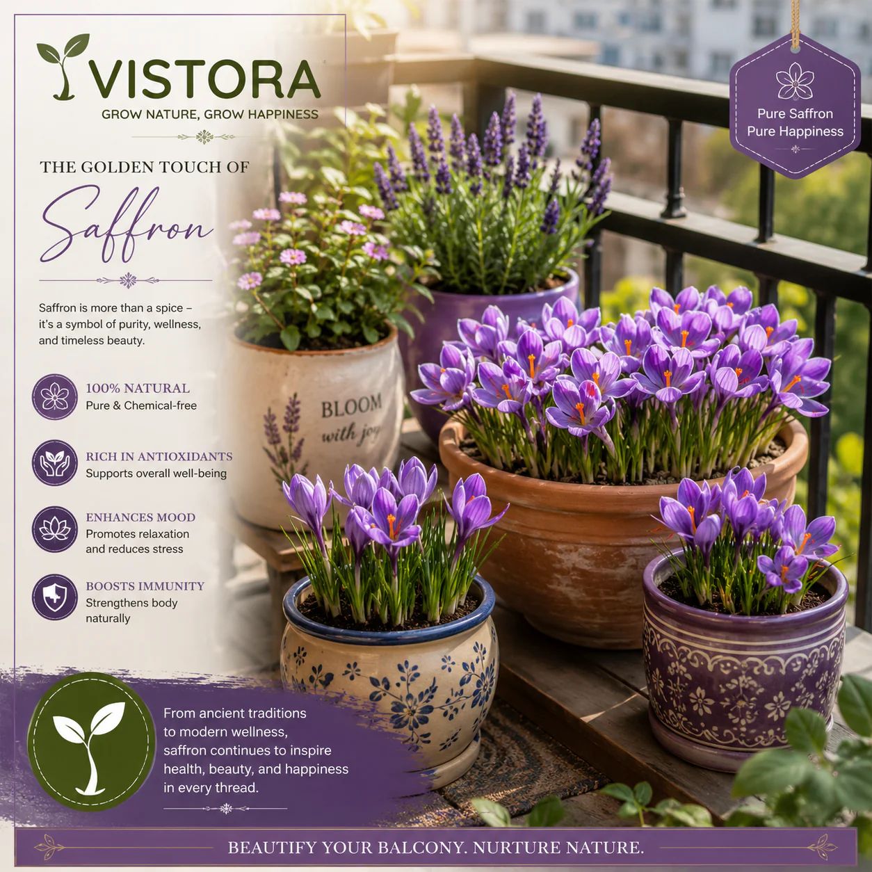 🌸 Saffron Bulbs – Gold in the Flower Seeds (BUY 1 GET 1 FREE)